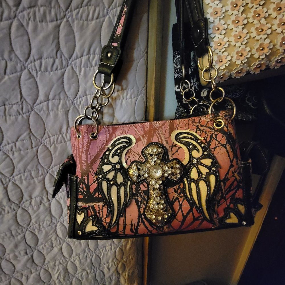 Justin west large shoulder purse